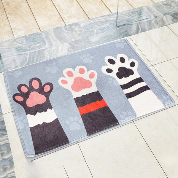 Lovely Cat Hands Doormats Rug