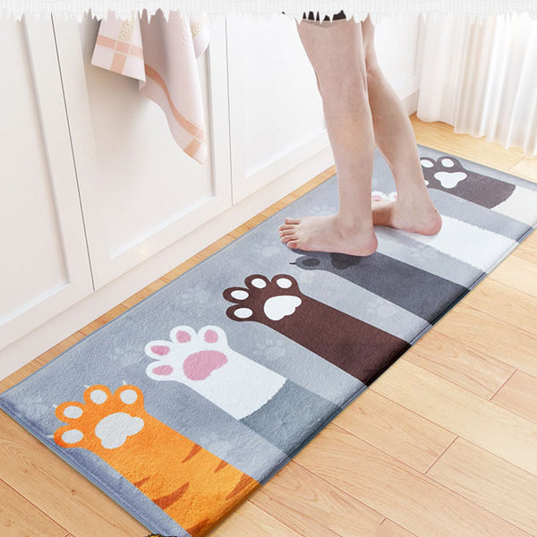 Lovely Cat Hands Doormats Rug