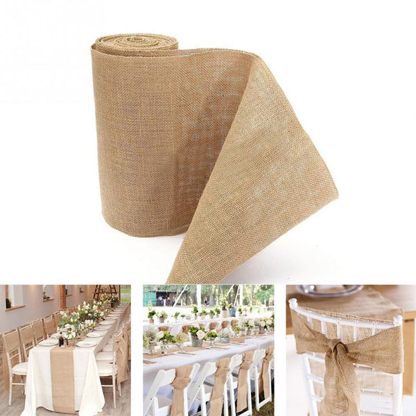 Vintage Burlap Table Runner